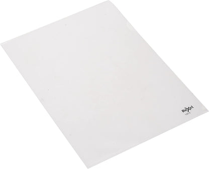 Rexel Essential A4 Document Folder, Clear Embossed, 85mic, Cut Flush, L-Folder, Pack 100, 12215