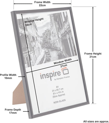 A4 Certificate Frame Plastic Silver A4MARSIL-NG