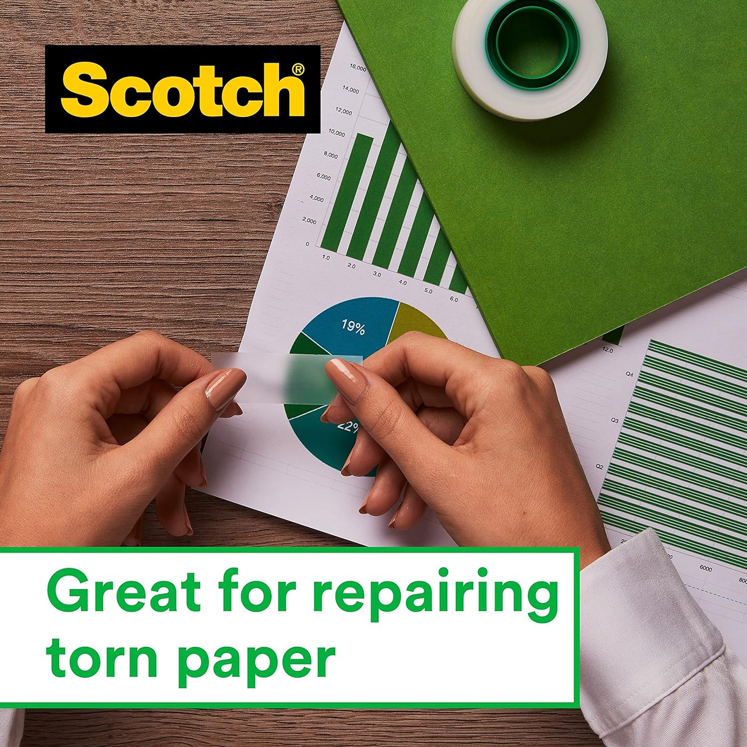 Scotch Magic Invisible Tape - Refill Roll - 25 mm x 66 m - General Purpose Sticky Tape for Document Repair, Labelling & Sealing