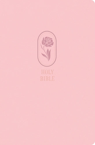 KJV Large Print Personal Size Reference Bible, Blush Pink Leathertouch
