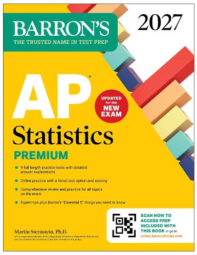 AP Statistics Premium, 2027: 9 Practice Tests + Comprehensive Review + Online Practice