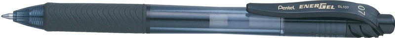 Pentel EnerGel-X Retractable Pen, 0.7 mm Tip - Black, Pack of 12