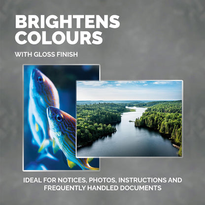 Fellowes Apex A4 Laminating Pouches, Glossy Finish, 100 Sheets - Standard - Ideal for Notices, Photos, Creatives, Certificates and Everyday Use