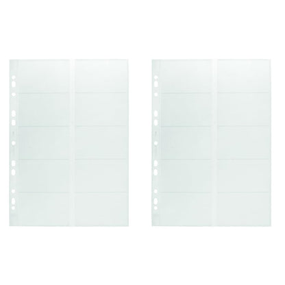 Durable Visifix Refill Set for A4 Business Card Album | Capacity for 200 Cards | Slots Measure 57 x 90 mm | Universal Punching (Pack of 2