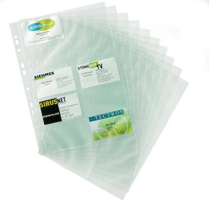 Durable Visifix Refill Set for A4 Business Card Album | Capacity for 200 Cards | Slots Measure 57 x 90 mm | Universal Punching (Pack of 2