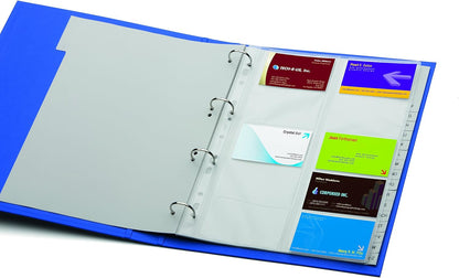 Durable Visifix Refill Set for A4 Business Card Album | Capacity for 200 Cards | Slots Measure 57 x 90 mm | Universal Punching (Pack of 2