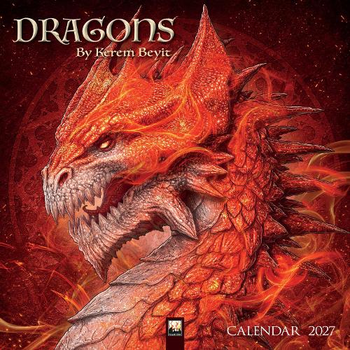 Dragons by Kerem Beyit Wall Calendar 2027 (Art Calendar)
