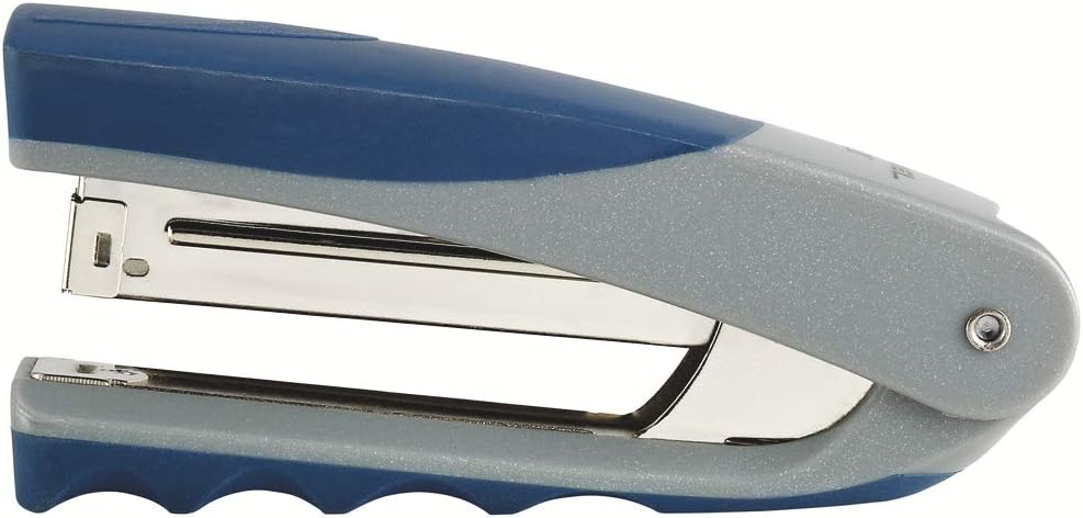 Rexel Centor Half Strip Stapler, 25 Sheet Capacity, Uses 24/6 and 26/6 Staples, Includes Staples, Metal Body, Blue/Back, 2100596