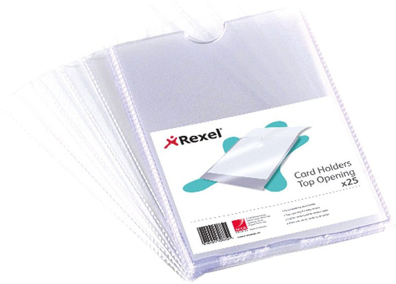 Rexel Card Holders Clear A4 (25 Pack