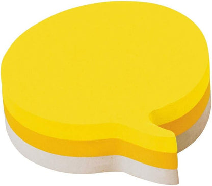 Post-it Notes Die-Cut Shape, Speech Bubble, Yellow, 70 mm x 70 mm, 76 Sheets/Pad, 3 Pads, Yellow/Grey - Self-stick Notes For Note Taking, To Do Lists & Reminders