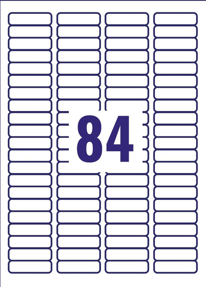 Avery Self Adhesive Mini Organising Labels, All Printers, 84 Labels Per A4 Sheet, 2100 Labels, QuickPEEL (L7656