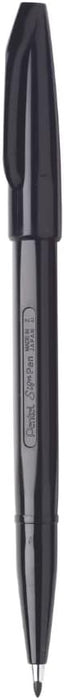 Pentel Lot de 12 S520 Sign Pen Stylo feutre à Pointe fibre fine Noir