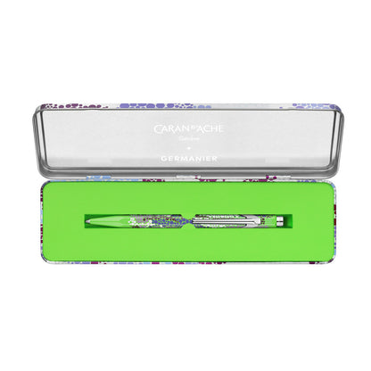 Caran D`Ache Ballpoint Pen 849 Germanier Green Fluo In Metal Box