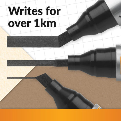 BIC Marking 2300 ECOlutions, Multi-Surface Black Permanent Markers, Ideal for School, Low-Odour Ink, Pack of 12