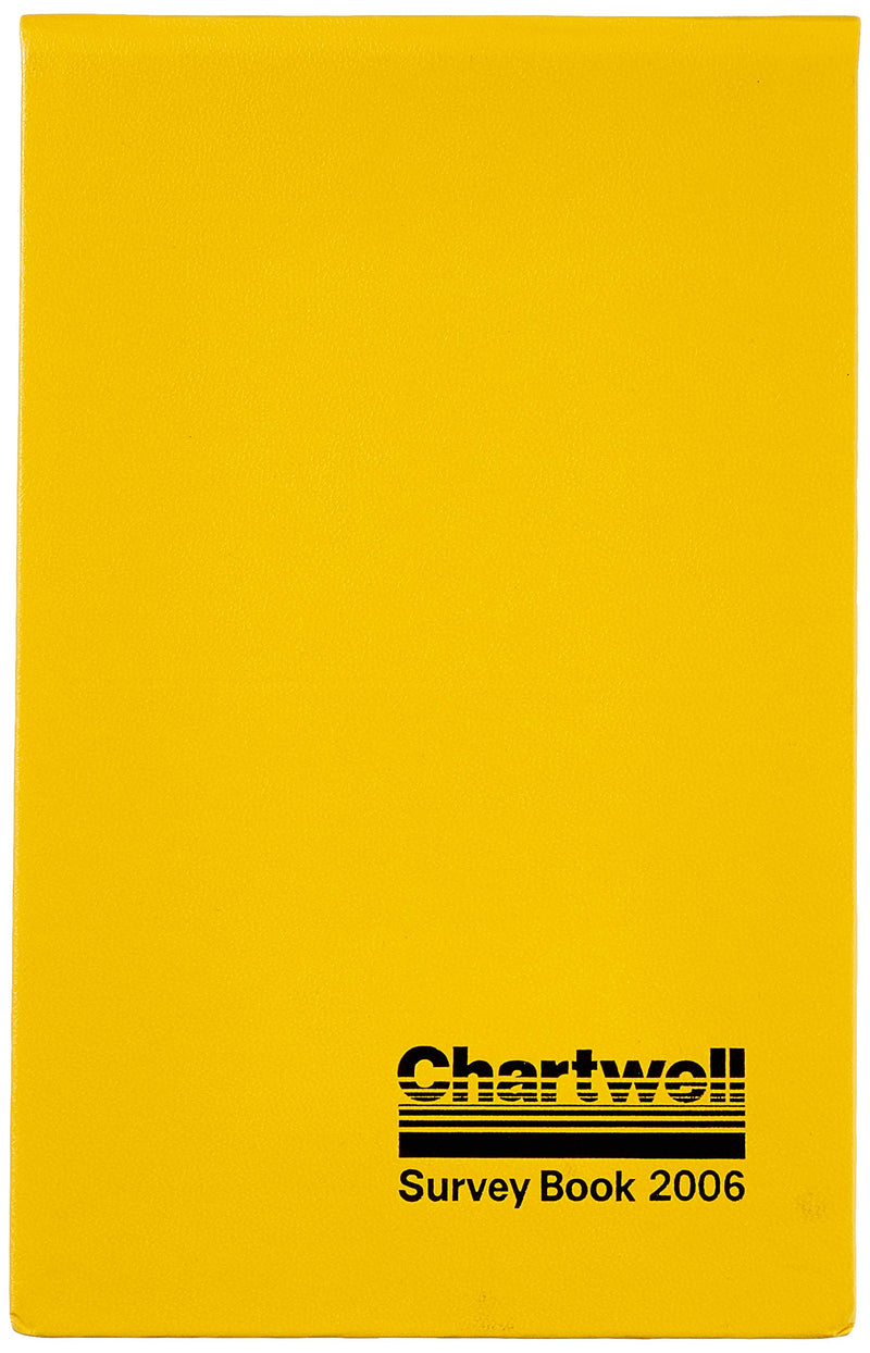 Exacompta - Ref 2006Z - Chartwell Casebound Field Survey Book - 130 x 205mm in Size, Excellent Strength When Wet, Ideal for Use Outside, Lined With 2 Lines, Yellow