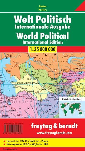 World political, international, 1:35 million,