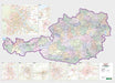 Austria by District, 1:500.000, metal-backed in a tube