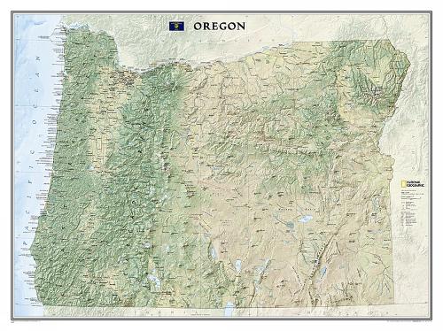 Oregon Map [Laminated]