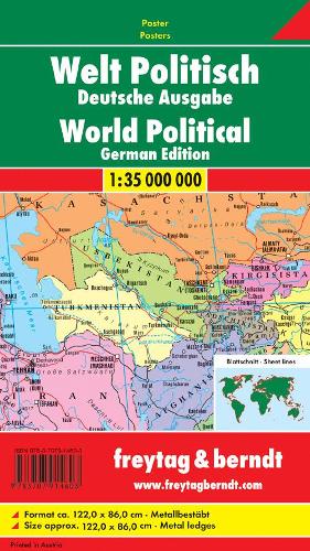 World political, German edition, 1:35. million, metal-backed