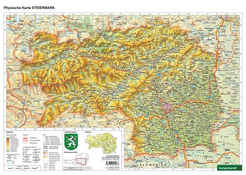 Laminated Map DUO, Learning aid Styria 1:400.000