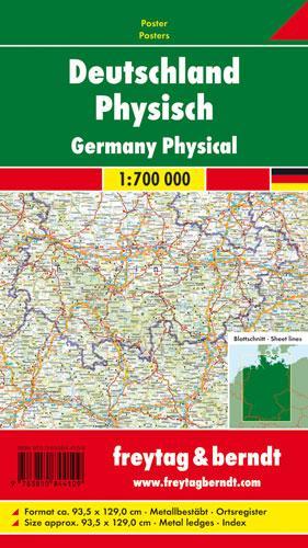 Germany physical, 1:700.000, metal-backed