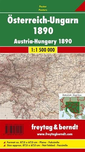 Austria-Hungary 1890, Historical map, 1:1.5m