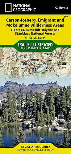 Carson-Iceberg, Emigrant, and Mokelumne Wilderness Map