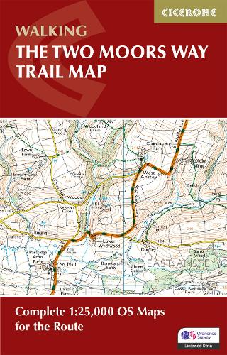 The Two Moors Way Trail Map