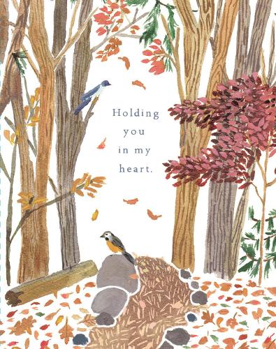 Love Muchly Greeting Cards: Sympathy - Holding you in my heart (Pack of 6)