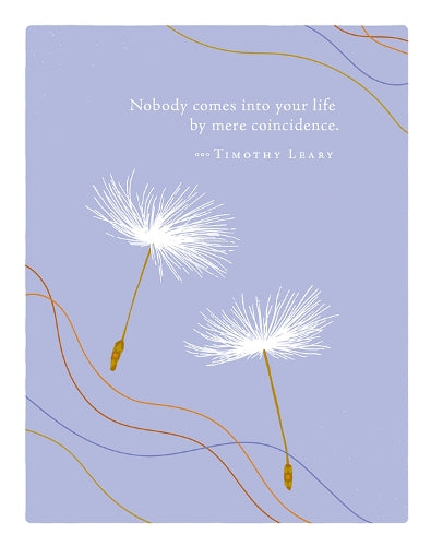 Positively Green Greeting Cards: "Nobody comes into your life by mere coincidence" - Timothy Leary (Pack of 6)