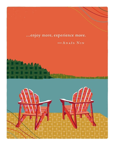 Positively Green Greeting Cards: Retirement - "Enjoy more, experience more" - Anaïs Nin (Pack of 6)