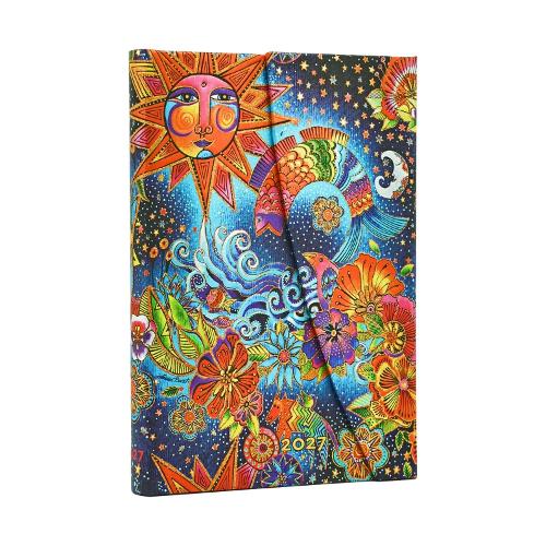2027 Celestial Magic (Whimsical Creations) Mini 12-Month Hardcover Dayplanner (Wrap Closure) Horizontal