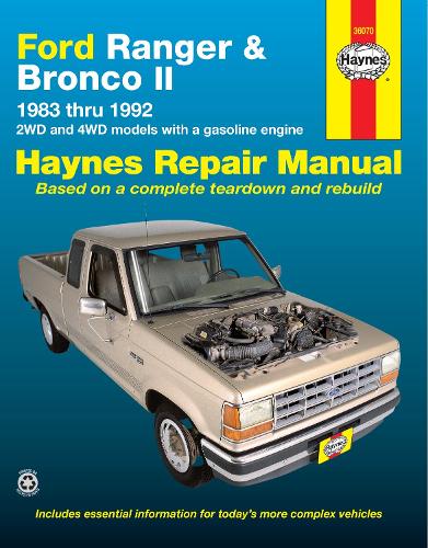 Ford Ranger & Bronco II 2WD & 4WD petrol (1983-1992) Haynes Repair Manual (USA)