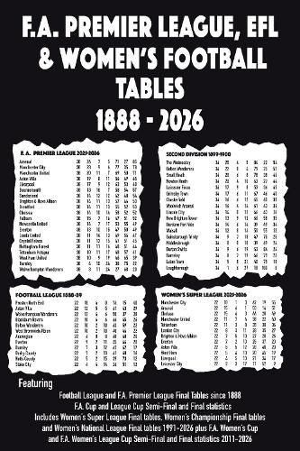 F.A. Premier League, EFL & Women's Football Tables 1888-2026