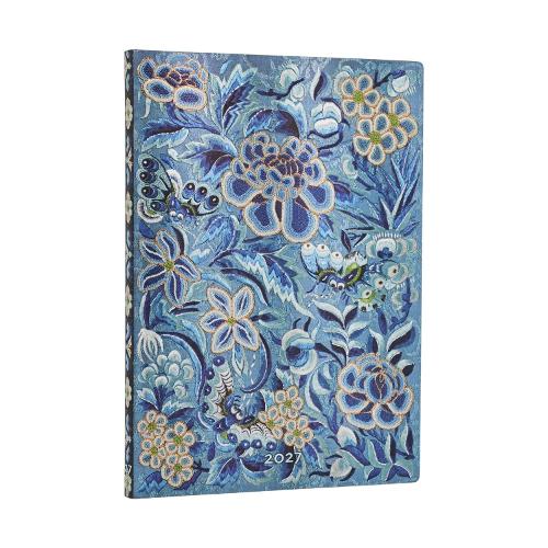 2027 Blue Willow (Celebrate Hanfu) Midi 12-Month Softcover Dayplanner (Elastic Band Closure) Horizontal