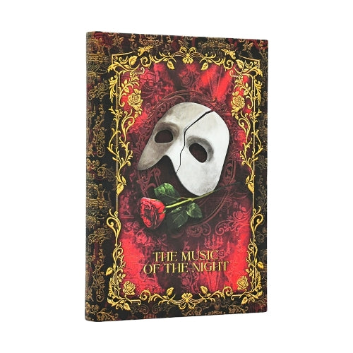 Masked Melody (Phantom of the Opera) Mini Lined Hardcover Journal (Elastic Band Closure)