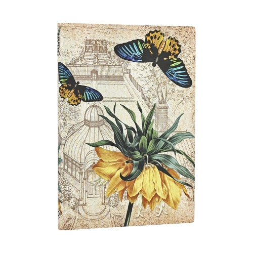 Golden Fritillaria Midi Lined Softcover Journal (Elastic Band Closure)
