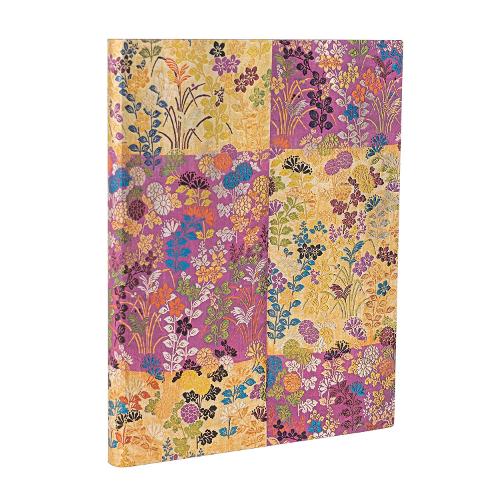 Kara-ori Pink (Japanese Kimono) Ultra Lined Softcover Flexi Journal (Elastic Band Closure)
