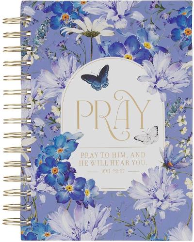Pray to Him Blue Blooms Spiral Journal