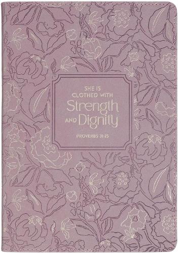 Strength and Dignity Mauve Faux Leather Classic Journal