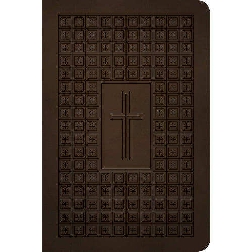 NLT Premium Value Thinline Bible, Filament-Enabled Edition (Leatherlike, Dark Brown Cross)