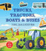 Trucks, Tractors, Boats & Buses Sticker, Color & Activity Book