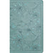 NLT Thinline Reference Bible, Filament Enabled (Leatherlike, Floral Leaf Teal, Red Letter)