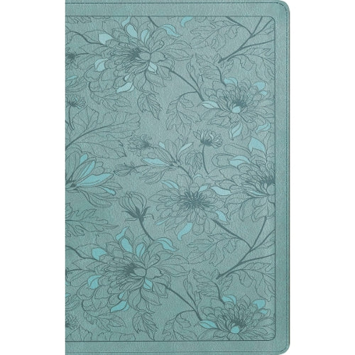 NLT Thinline Reference Bible, Filament Enabled (Leatherlike, Floral Leaf Teal, Red Letter)