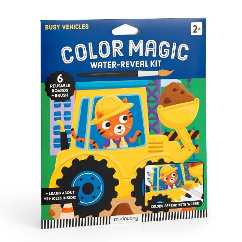 Busy Vehicles Color Magic Water-Reveal Kit
