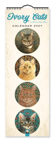 Ivory Cats Slim Calendar 2027 (Art Calendar)