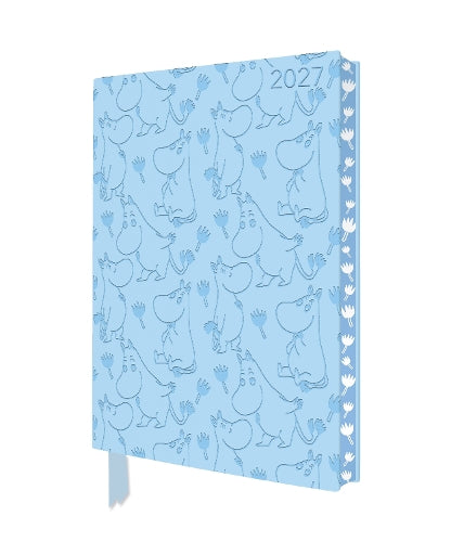 Moomin and Flowers 2027 Artisan Art Vegan Leather Diary Planner - Page to View with Notes