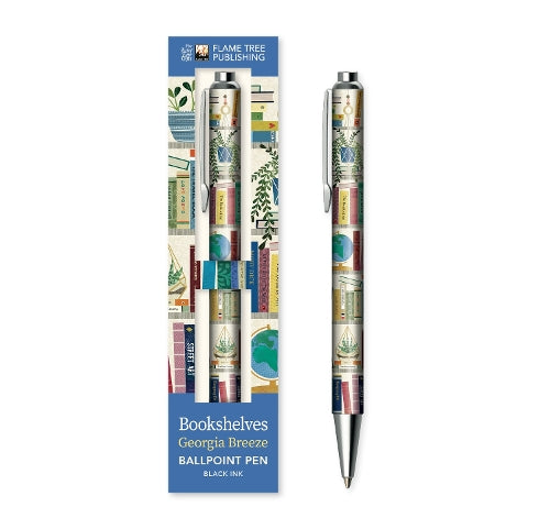 Georgia Breeze: Bookshelves Boxed Decorative Ballpoint Pen