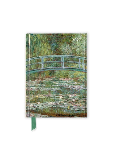 Claude Monet: Bridge over a Pond of Water Lilies 2027 Luxury Pocket Diary Planner - Week to View