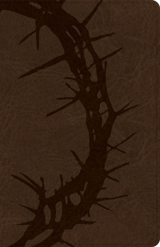 CSB Large Print Personal Size Reference Bible, Easy-To-Read Optimal Type, Digital Study Edition, Brown Crown of Thorns Leathertouch